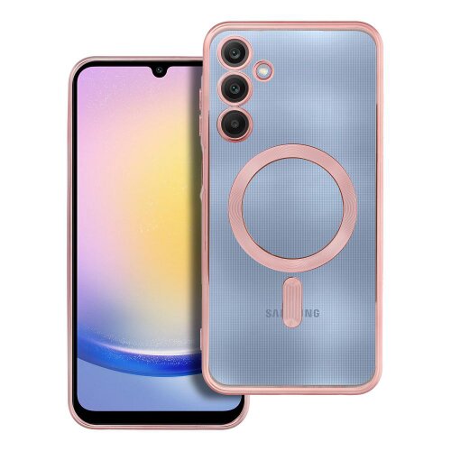 Puzdro Magsafe Shine Samsung Galaxy A25 - ružovo-zlaté