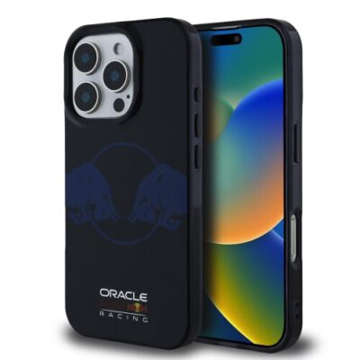 Puzdro Red Bull PC/TPU Two Bulls Magsafe iPhone 16 Pro - tmavo-modré