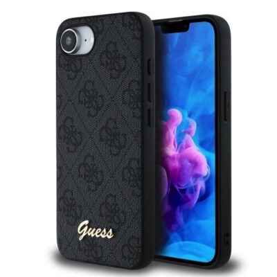 Guess 4G Script Logo MagSafe Zadn&iacute; Kryt pro iPhone 16e Black