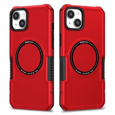 Puzdro Shockproof Magsafe iPhone 15 - červen&eacute;