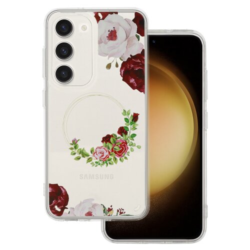 Puzdro Tel Protect Samsung A25 5G, vzor Kvety - transparentné