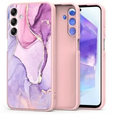 Puzdro Tech-Protect Samsung Galaxy A55 5G, Mramor - fialov&eacute;