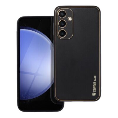 Puzdro Leather TPU Samsung Galaxy S23 FE - čierne