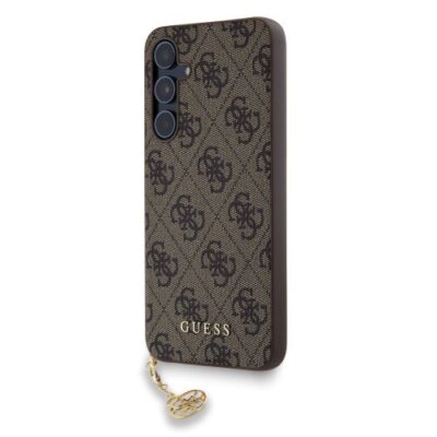 Guess 4G Charms Zadn&iacute; Kryt pro Samsung Galaxy A55 Brown