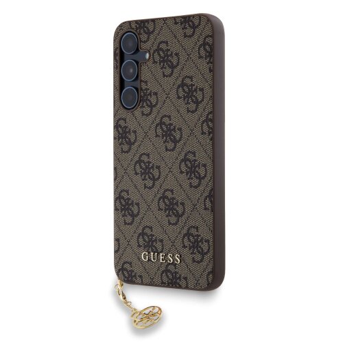 Guess 4G Charms Zadní Kryt pro Samsung Galaxy A55 Brown