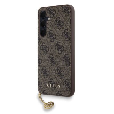 Guess 4G Charms Zadn&iacute; Kryt pro Samsung Galaxy A35 5G Brown