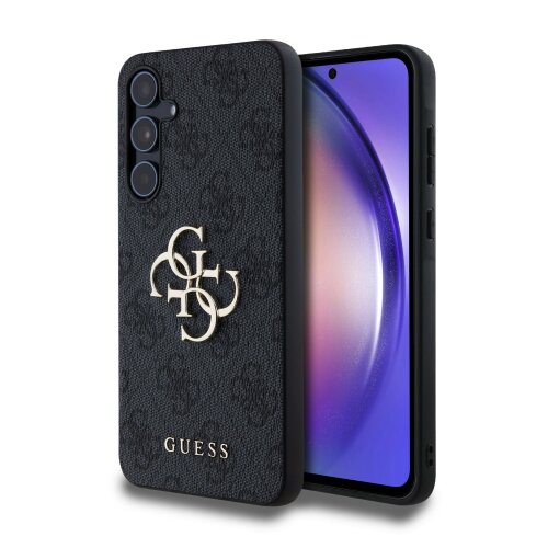 Puzdro Guess PU 4G Metal Logo Samsung Galaxy A55 5G - šedé