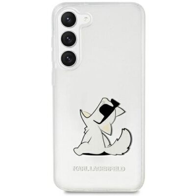 Puzdro Karl Lagerfeld Samsung Galaxy S23 Plus KLHCS23MCFNRC transparent HC PC/TPU Choupette Eat