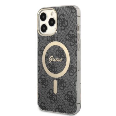 Guess 4G IML MagSafe Kompatibiln&iacute; Zadn&iacute; Kryt pro iPhone 13 Pro Max Black