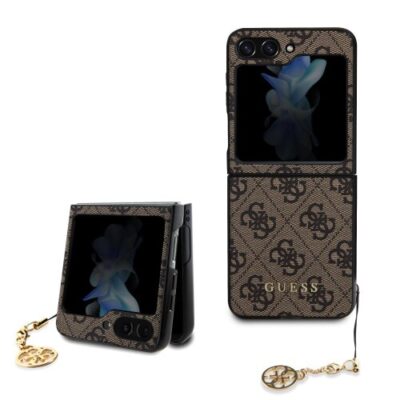 Guess 4G Charm Zadn&iacute; Kryt pro Samsung Galaxy Z Flip 5 Brown