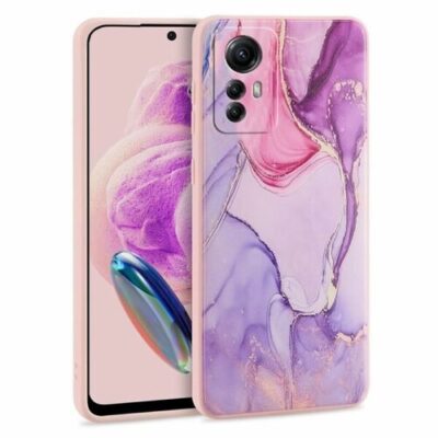 Puzdro Tech-Protect Xiaomi Redmi Note 12S, Mramor - fialov&eacute;