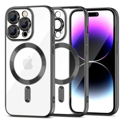 Puzdro Magsafe Shine iPhone 15 Pro Max - čierne