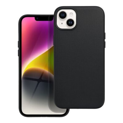 Puzdro Leather Magsafe iPhone 14 Plus - čierne