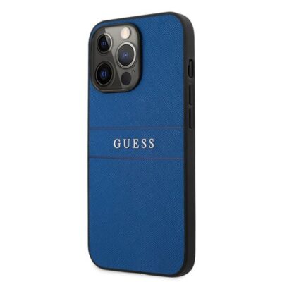 Puzdro Guess GUHCP13LPSASBBL PU Leather Saffiano iPhone 13 Pro - modr&eacute;
