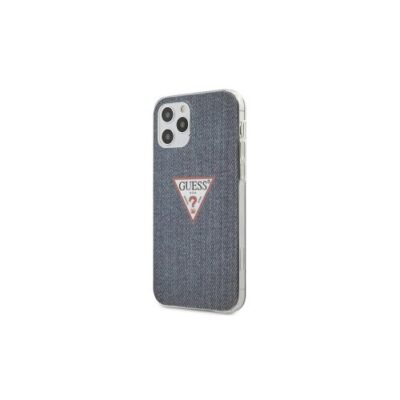 Puzdro Guess iPhone 12 Pro Max GUHCP12LPCUJULDB Triangle Collection - tmavo modr&eacute;