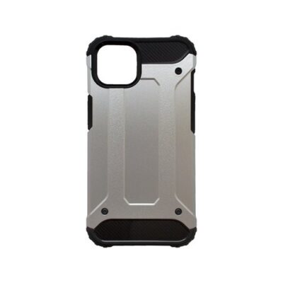 Puzdro Military iPhone 13, plastov&eacute; - strieborn&eacute;