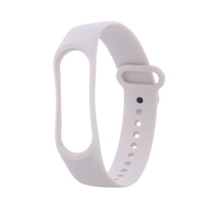N&aacute;ramok pre Xiaomi Mi Band 3/4, silik&oacute;nov&yacute; - sivo biely