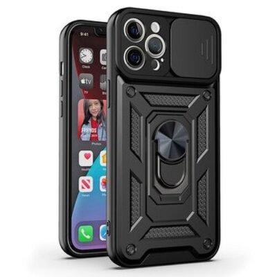 Puzdro Defender Slide Samsung Galaxy A14 4G/5G - čierne