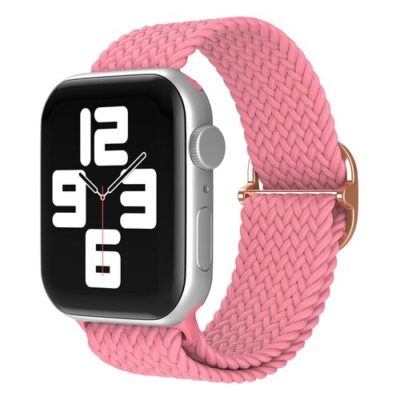 mobilNET nylonov&yacute; remienok na Apple Watch, 42-49mm (L), ružov&yacute;