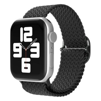 mobilNET nylonov&yacute; remienok na Apple Watch, 42-49mm (L), čierny