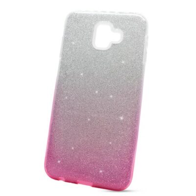 Puzdro 3in1 Shimmer TPU Samsung Galaxy J6+ J610 - strieborno-ružové