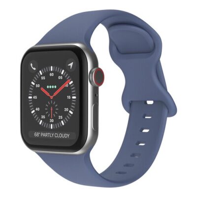 mobilNET silik&oacute;nov&yacute; remienok na Apple Watch, 38-41mm (S), n&aacute;morn&iacute;cka modr&aacute;