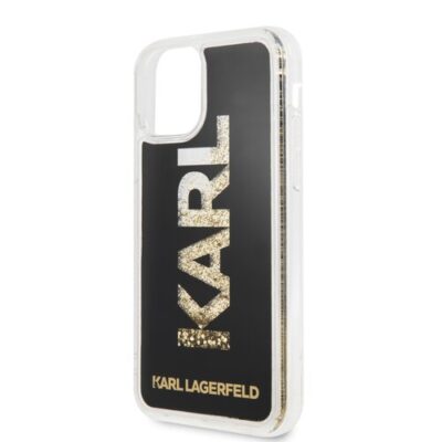 Puzdro Karl Lagerfeld pre iPhone 11 KLHCN61KAGBK silik&oacute;nov&eacute;, čierne