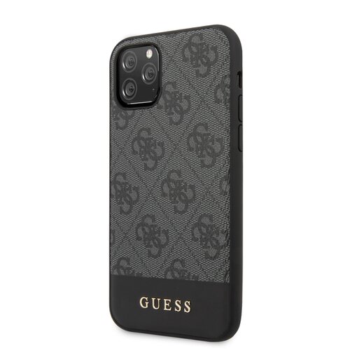 Puzdro Guess iPhone 11 GUHCN61G4GLGR silikónové - sivé