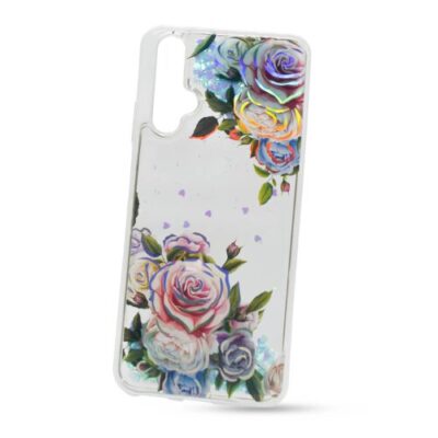 Puzdro Shimmer Design TPU Honor 20/Huawei Nova 5T - kvety