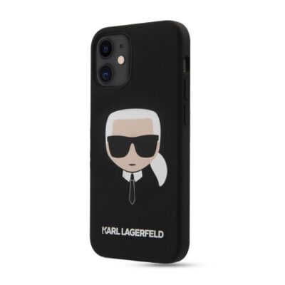 Puzdro Karl Lagerfeld pre iPhone 12 Pro Max (6.7) KLHCP12LSLKHBK silik&oacute;nov&eacute;, čierne
