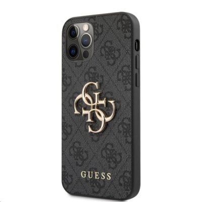 Puzdro Guess GUHCP12M4GMGGR PU 4G Metal Logo iPhone 12/12 Pro - &scaron;ed&eacute;
