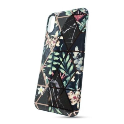 Puzdro Cosmo Marble TPU iPhone X/Xs - čierne