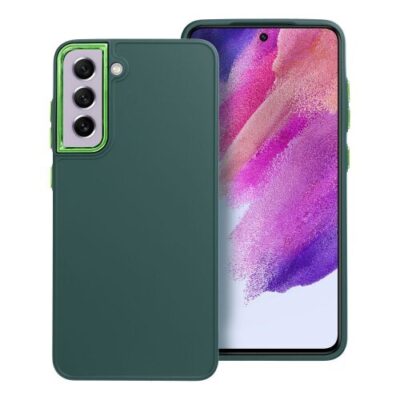 Puzdro Frame TPU Samsung Galaxy S21 FE - zelen&eacute;