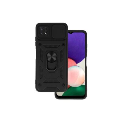 Puzdro Defender Slide Samsung Galaxy A22 5G - čierne (po&scaron;koden&eacute;)
