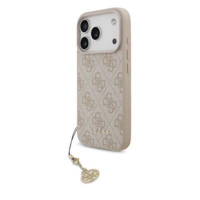 Guess 4G Charm Zadn&iacute; Kryt pro iPhone 17 Pro Tone on Tone Pink