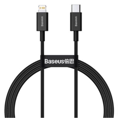 Baseus CATLYS-A01 Superior Fast Charging Datov&yacute; Kabel USB-C to Lightning  20W 1m Black