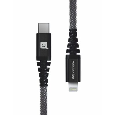 EKO KÁBEL Kevlar USB-C/ Lightning 1,2 M 60W Antracit