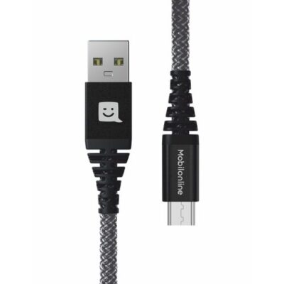 EKO KÁBEL Kevlar USB/Micro USB 1,2 M 60W Antracit