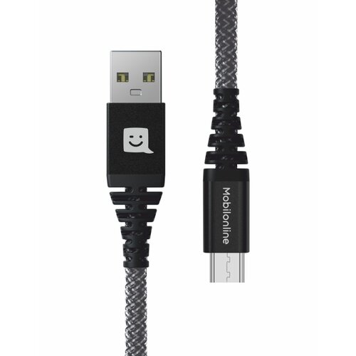 EKO KÁBEL Kevlar USB/Micro USB 1,2 M 60W Antracit