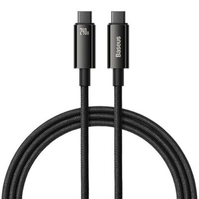 Baseus CAWJ040101 Tungsten Gold Fast Charging Datov&yacute; Kabel USB-C - USB-C 240W 2m Black