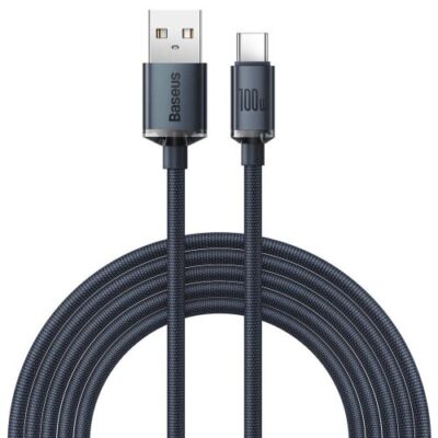 Baseus CAJY000501 Crystal Shine Series Datov&yacute; Kabel USB - USB-C 100W 2m Black