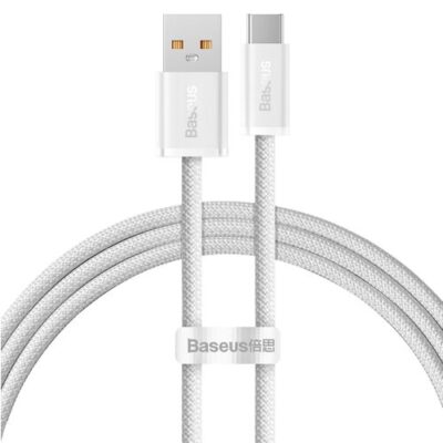 Baseus CALD000602 Dynamic Series Fast Charging Datov&yacute; Kabel USB - USB-C 100W 1m White (Po&scaron;k. Balen&iacute;)