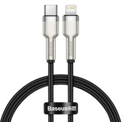 Baseus Cafule Metal Series Datový Kabel USB-C - Lighting 20W 0.25m Black