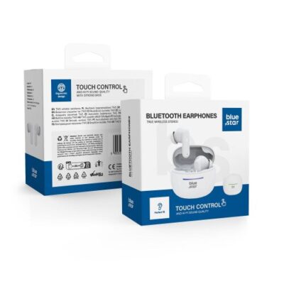 Sluchadl&aacute; Bluetooth Blue Star TWS BK44 - Biele