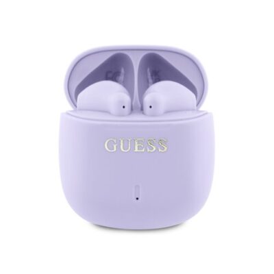 Guess Printed Classic Logo TWS Bezdrôtové slúchadlá - Fialové