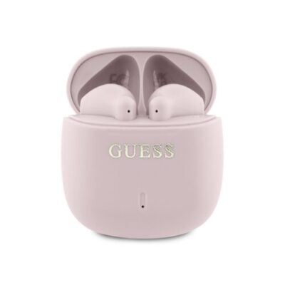 Guess Printed Classic Logo TWS Bezdrôtové slúchadlá - Ružové