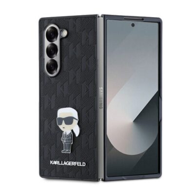 Puzdro Karl Lagerfeld PU Saffiano Monogram Ikonik Samsung Galaxy Z Fold 6 - čierne