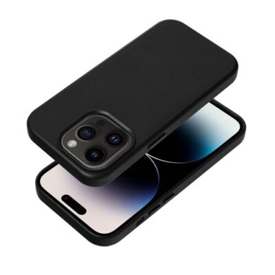 Puzdro Leather Magsafe iPhone 16 Pro - čierne