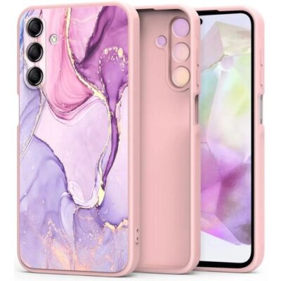 Puzdro Tech-Protect Samsung Galaxy A35 5G, Mramor - fialové