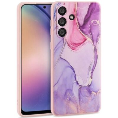 Puzdro Tech-Protect Samsung Galaxy A54 5G, Mramor - fialov&eacute;